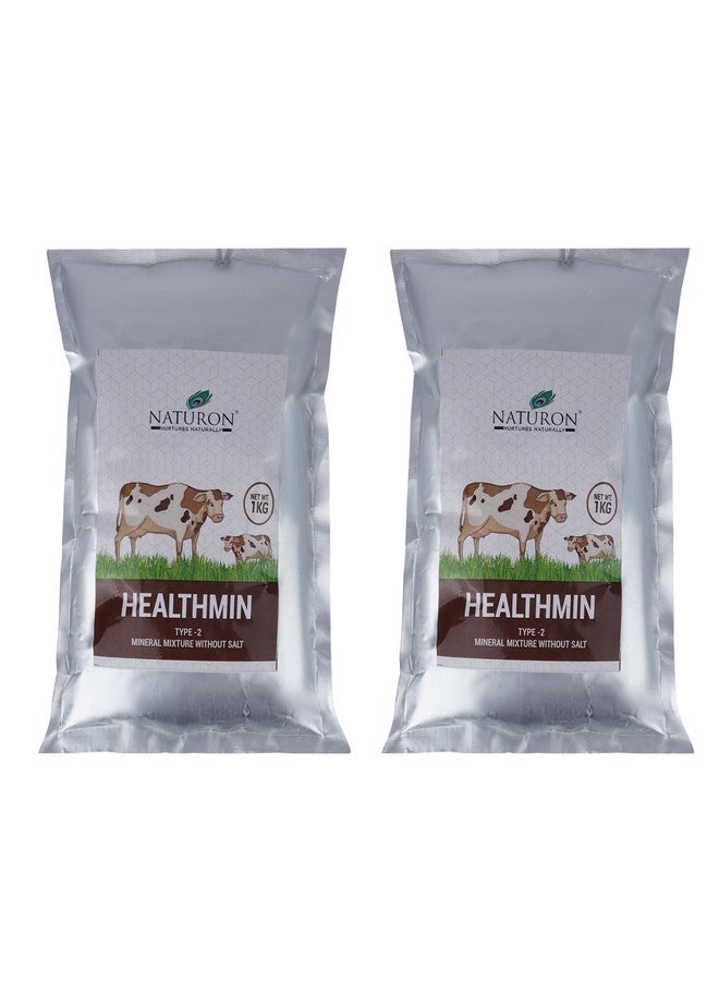 Agron Naturon Healthmin Type 2 Mineral Mixture, Multivitamin and Calcium Tonic for Cows (Pack of 2) - Image 1